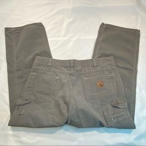 Carhartt Loose Fit Grey Dungaree's Preloved Condition Size 38x30
